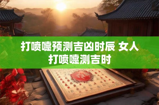 打喷嚏预测吉凶时辰 女人打喷嚏测吉时