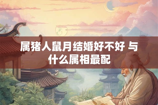 属猪人鼠月结婚好不好 与什么属相最配