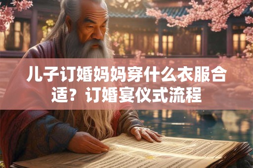 儿子订婚妈妈穿什么衣服合适？订婚宴仪式流程