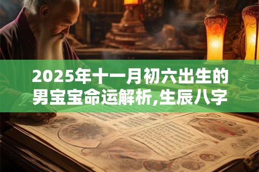 2025年十一月初六出生的男宝宝命运解析,生辰八字算命