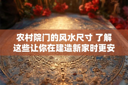 农村院门的风水尺寸 了解这些让你在建造新家时更安心！