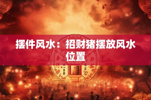 摆件风水：招财猪摆放风水位置