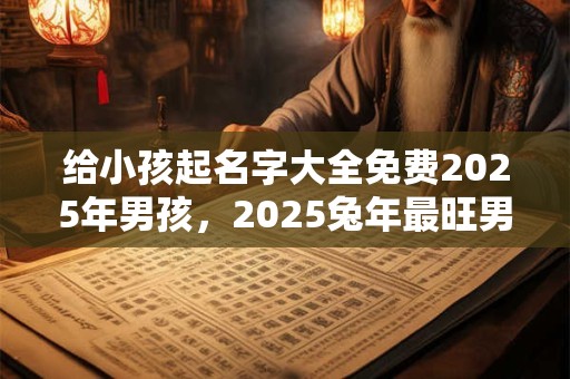 给小孩起名字大全免费2025年男孩,2025兔年最旺男孩名字推荐 给小孩起名字大全免费2025年男孩,2025兔年最旺男孩名字推荐