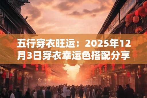 五行穿衣旺运：2025年12月3日穿衣幸运色搭配分享