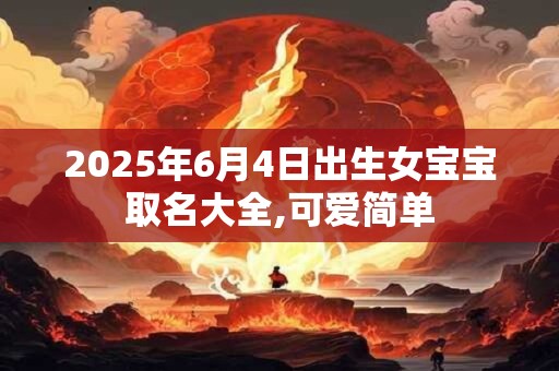 2025年6月4日出生女宝宝取名大全,可爱简单