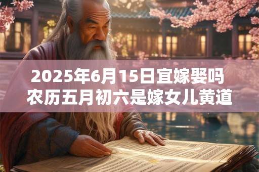 2025年6月15日宜嫁娶吗 农历五月初六是嫁女儿黄道吉日吗