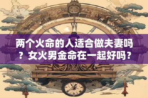 两个火命的人适合做夫妻吗？女火男金命在一起好吗？