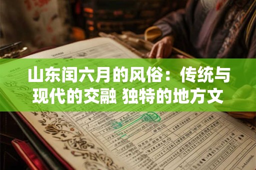 山东闰六月的风俗：传统与现代的交融 独特的地方文化魅力
