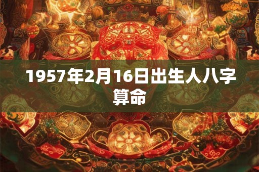 1957年2月16日出生人八字算命