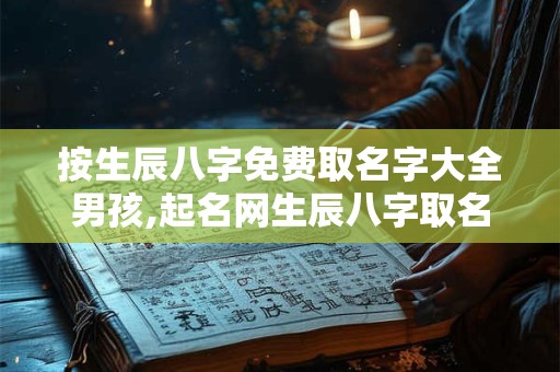 按生辰八字免费取名字大全男孩,起名网生辰八字取名字