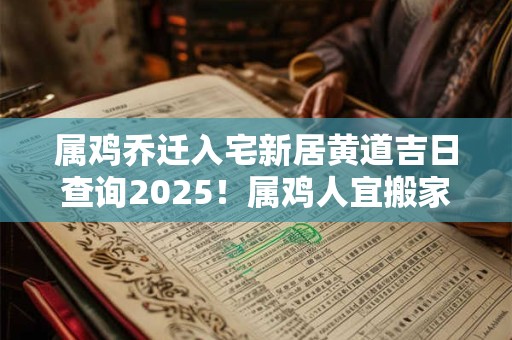 属鸡乔迁入宅新居黄道吉日查询2025！属鸡人宜搬家的吉日一览表