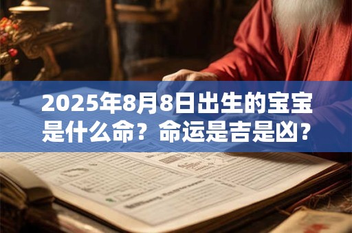 2025年8月8日出生的宝宝是什么命？命运是吉是凶？