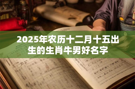 2025年农历十二月十五出生的生肖牛男好名字