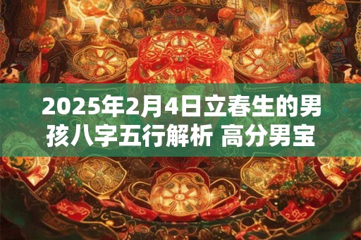 2025年2月4日立春生的男孩八字五行解析 高分男宝宝取名字