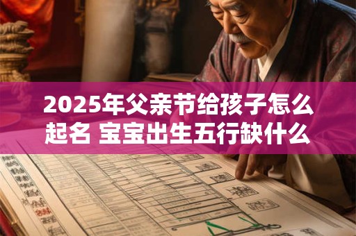 2025年父亲节给孩子怎么起名 宝宝出生五行缺什么