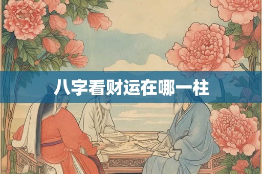 八字看财运在哪一柱