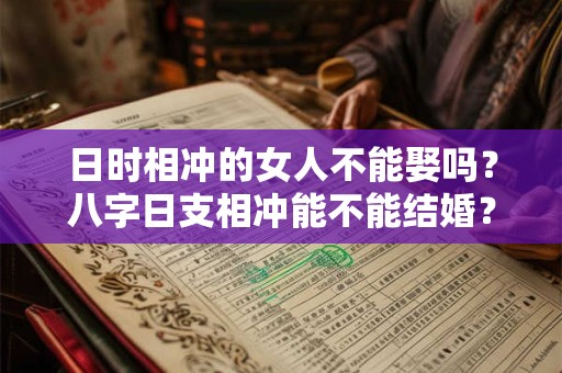 日时相冲的女人不能娶吗？八字日支相冲能不能结婚？