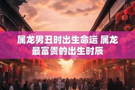 属龙男丑时出生命运 属龙最富贵的出生时辰