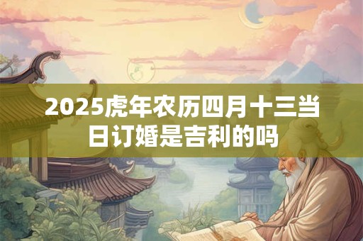 2025虎年农历四月十三当日订婚是吉利的吗