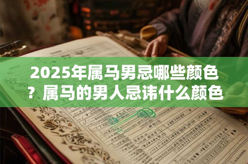 2025年属马男忌哪些颜色?属马的男人忌讳什么颜色 2025年属马男忌哪些颜色?属马的男人忌讳什么颜色