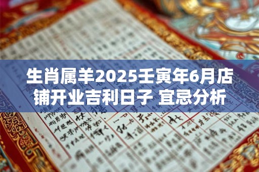 生肖属羊2025壬寅年6月店铺开业吉利日子 宜忌分析