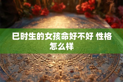 巳时生的女孩命好不好 性格怎么样