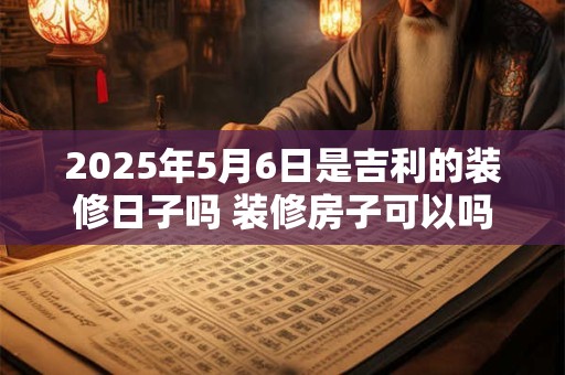 2025年5月6日是吉利的装修日子吗 装修房子可以吗