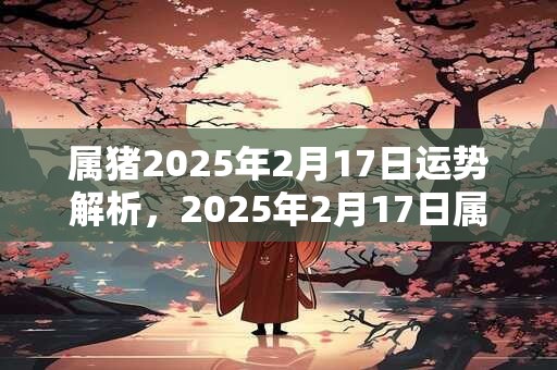 属猪2025年2月17日运势解析,2025年2月17日属猪运势分析 属猪2025年2月17日运势解析,2025年2月17日属猪运势分析