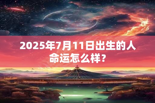 2025年7月11日出生的人命运怎么样？