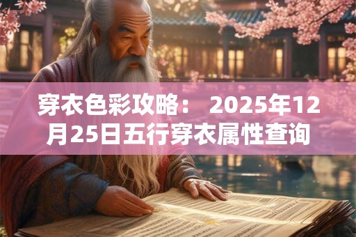 穿衣色彩攻略： 2025年12月25日五行穿衣属性查询