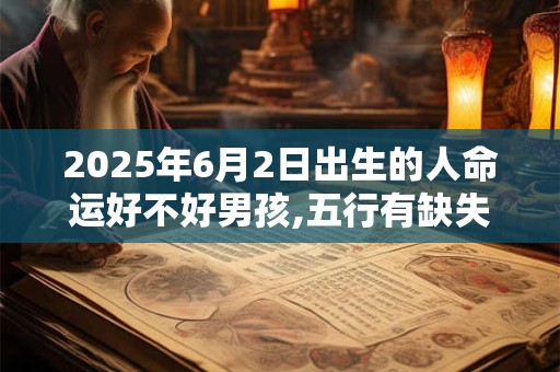 2025年6月2日出生的人命运好不好男孩,五行有缺失吗