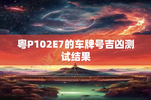 粤P102E7的车牌号吉凶测试结果