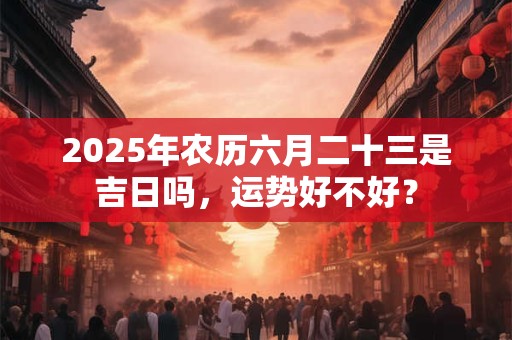 2026年农历六月二十三是吉日吗，运势好不好？