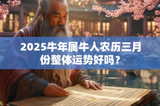 2025牛年属牛人农历三月份整体运势好吗？