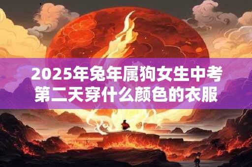 2025年兔年属狗女生中考第二天穿什么颜色的衣服