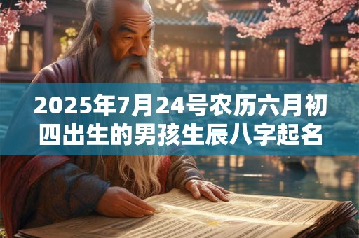2025年7月24号农历六月初四出生的男孩生辰八字起名