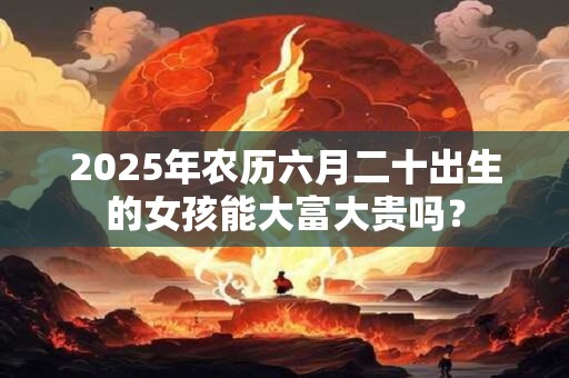 2025年农历六月二十出生的女孩能大富大贵吗？