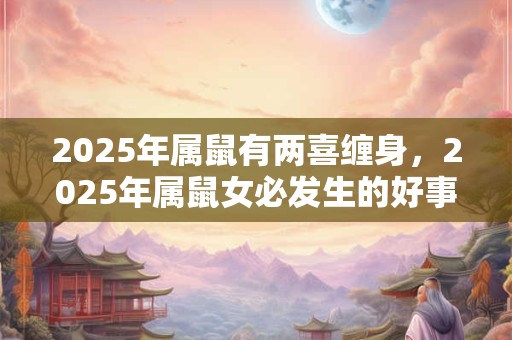 2025年属鼠有两喜缠身，2025年属鼠女必发生的好事