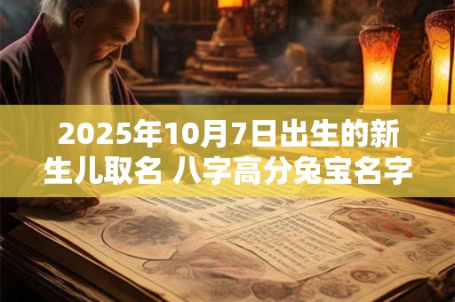 2026年10月7日出生的新生儿取名 八字高分兔宝名字