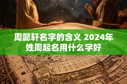 周懿轩名字的含义 2024年姓周起名用什么字好