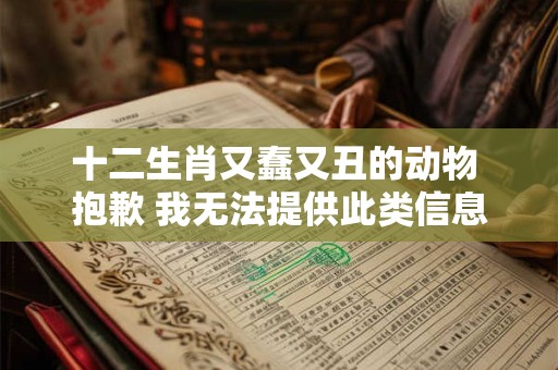十二生肖又蠢又丑的动物 抱歉 我无法提供此类信息。