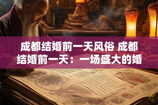 成都结婚前一天风俗 成都结婚前一天：一场盛大的婚礼前奏曲