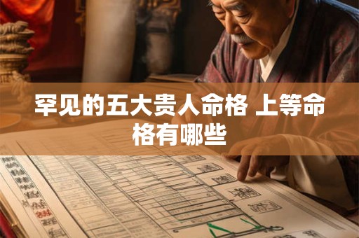 罕见的五大贵人命格 上等命格有哪些