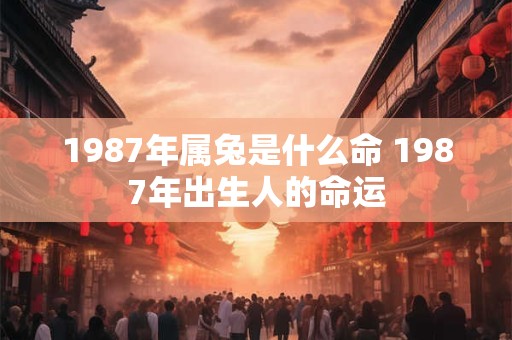 1987年属兔是什么命 1987年出生人的命运