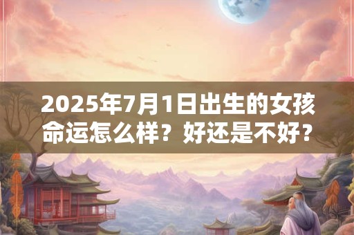 2025年7月1日出生的女孩命运怎么样？好还是不好？