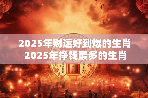 2025年财运好到爆的生肖 2025年挣钱最多的生肖