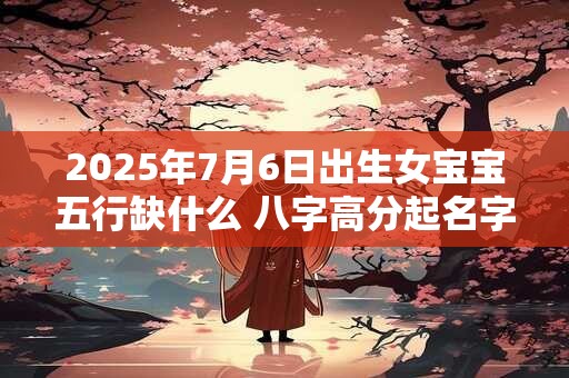 2025年7月6日出生女宝宝五行缺什么 八字高分起名字