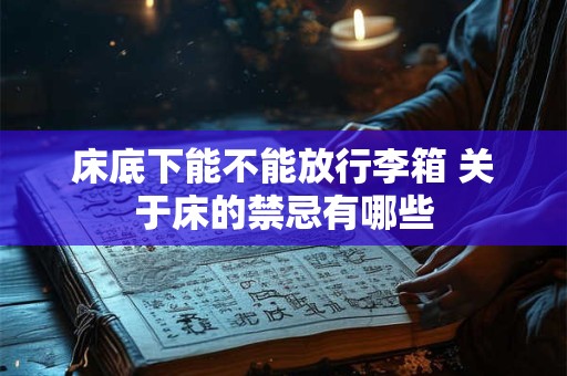床底下能不能放行李箱 关于床的禁忌有哪些