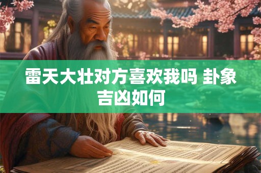 雷天大壮对方喜欢我吗 卦象吉凶如何