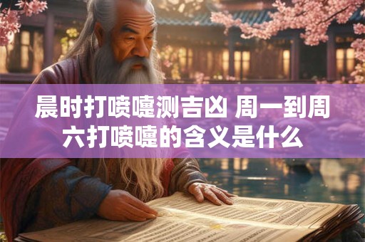 晨时打喷嚏测吉凶 周一到周六打喷嚏的含义是什么